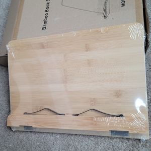 Brand new Bamboo Book Stand 13.4 × 9.5 inches, natural color